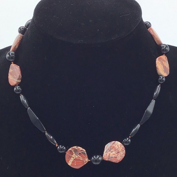 Handcrafted Black Onyx Necklace NWT - Picture 1 of 10